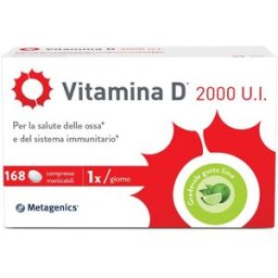 METAGENICS BELGIUM BVBA VITAMINA D 2000 UI 168 COMPRESSE MASTICABILI