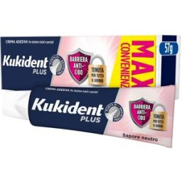 PROCTER & GAMBLE SRL KUKIDENT PLUS SIGILLO ANTI INFILTRAZIONI CREMA ADESIVA DENTIERE 57 G