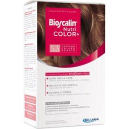 GIULIANI SPA BIOSCALIN NUTRICOLOR PLUS 5,3 CASTANO CHIARO DORATO CREMA COLORANTE 40 ML + RIVELATORE CREMA 60 ML + SHAMPOO 12 ML + TRATTAMENTO FINALE BALSAMO 12 ML