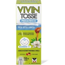 MENARINI OTC VIVIN TOSSE PEDIATRICO SCIROPPO PER TOSSE SECCA E GRASSA GUSTO FRAGOLA E CREME CARAMEL 150 ML