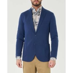 Paul Baker Blazer blu indaco in leggero jersey di viscosa stretch