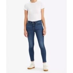 Levis Jeans 711® skinny a vita media in cotone stretch lavaggio scuro stone washed