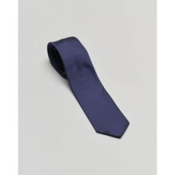 Rodolfo Pellizzari Cravatta blu in twill di misto seta e cotone