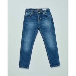 Antony Morato Kids Jeans cropped a lavaggio scuro stone washed in cotone 10-16 anni