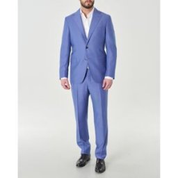 Brian Dales Abito color avio in tela di pura lana drop 7