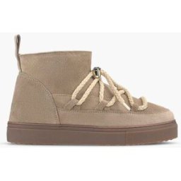 Inuikii Boot Classic Sneaker Low beige in pelle scamociata e interno in montone