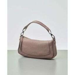 Visonà Hobo bag color mauve in pelle morbida martellata con tracolla più lunga removibile