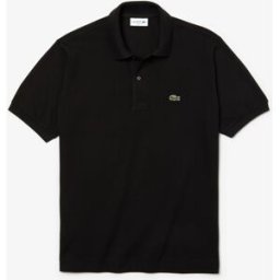 Lacoste Polo nera classic fit L.12.12 in petit piqué