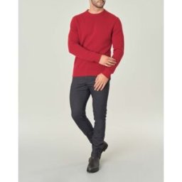 Ashki.i Maglione rosso girocollo in misto lana e cachemire finezza 7