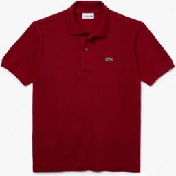Lacoste Polo bordeaux classic fit L.12.12 in petit piqué