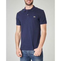 Lacoste Polo blu slim fit PH4012 in petit piqué