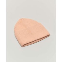 Hlo! Berretto rosa in maglia a coste con inserti in lurex e risvolto alto