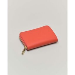 Hlo! Portafoglio arancione in pelle martellata con chiusura a cerniera