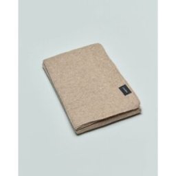 Caleido Stola cammello in puro cashmere a costine