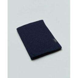 Caleido Stola blu in puro cashmere a costine