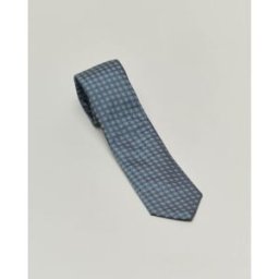 Boss Cravatta verde scuro in fantasia a quadretti jacquard in seta