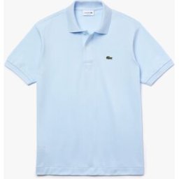 Lacoste Polo azzurra classic fit L.12.12 in petit piqué