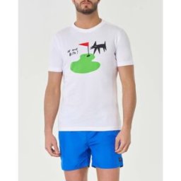 My Stuff T-shirt bianca mezza manica in pima cotton con ricamo In one bite!