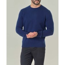 Rodolfo Pellizzari Maglia girocollo color indaco in misto lana e cachemire finezza 7