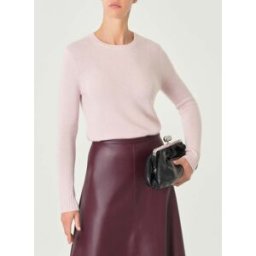 Cachemire Line Maglia rosa girocollo in puro cashmere