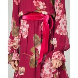 Kocca Girl Cintura rossa a fusciacca in tessuto effetto velluto