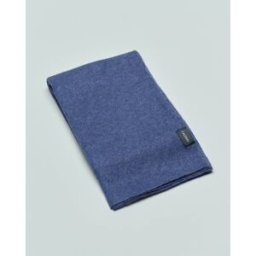 Caleido Stola blu indaco in puro cashmere a costine