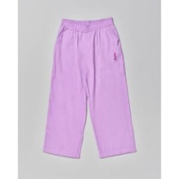 Pinko Pantalone palazzo lilla in viscosa effetto laminato con logo ricamato S-XL