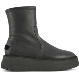 Colors of California Stivale nero in materiale stretch effetto pelle con suola platform