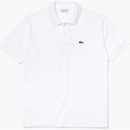 Lacoste Polo bianca classic fit L.12.12 in petit piqué