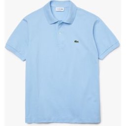 Lacoste Polo celeste classic fit L.12.12 in petit piqué