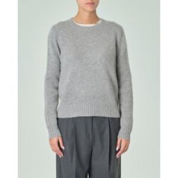 Cachemire Line Maglia grigia girocollo in puro cashmere