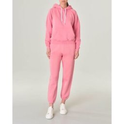 Ralph Lauren Pantaloni rosa in felpa di cotone con elastico inserito nei polsini e in vita