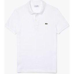 Lacoste Polo bianca slim fit PH4012 in petit piqué