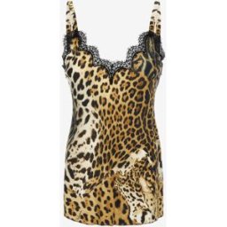 Roberto Cavalli Top Con Stampa Jaguar Skin - Female Camicie E Top Marrone Chiaro 42