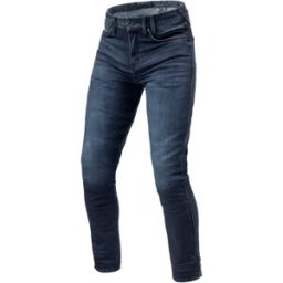 Rev'it Jeans Uomo Revit Carlin Sk Blu Scuro Slavato L36 Allungato W30