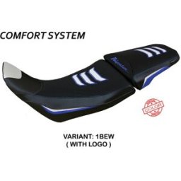 Tpz Italia Rivestimento sella compatibile Honda Africa Twin 1100 Adventure Sport (20-23) modello Amber special color comfort system CON LOGO 1BEW (blu-bianco)