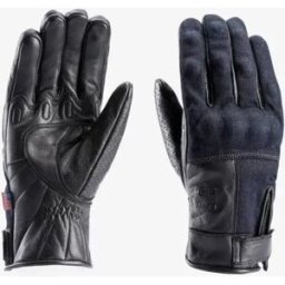 Guanti In Tessuto Blauer Combo Denim Nero L