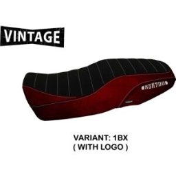 Tpz Italia Rivestimento sella compatibile Yamaha XSR 900 (16-21) modello Portorico 1 Vintage CON LOGO 1BX (bordeaux)