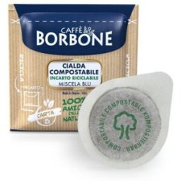 100 cialde ese 44mm caffè borbone miscela blu