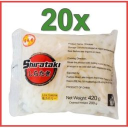 Shirataki di Konjac formato SPAGHETTONI - City Aroma 20x200g.
