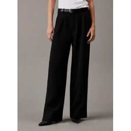 CALVIN KLEIN JEANS PANTALONE DRITTO IN CRÊPE PLISSETTATO 26