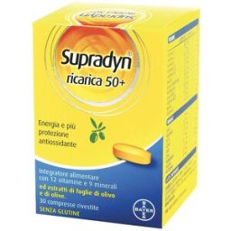 Supradyn ricarica 50+ - integratore di vitamine e minerali per persone over 50 - 30 compresse rivestite