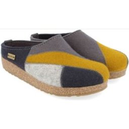 Calzatura Haflinger Patchwork Asphalt Wollfitz - ciabatte numero 37
