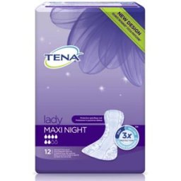 Tena lady maxi night - assorbenti per incontinenza urinaria - 12 pezzi