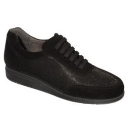 CALZATURA JANET SNEAKER GLITEXSUE-W BLACK 40 TESSUTO GLITTERATO + PELLE SCAMOSCIATA COLLEZIONE AW20