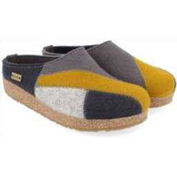 Calzatura Haflinger Patchwork Asphalt Wollfitz - ciabatte numero 39