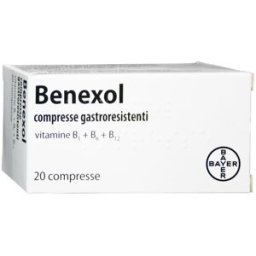 BENEXOL*20 cpr gastrores 250 mg + 250 mg + 500 mcg flacone
