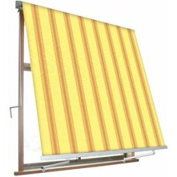 Verdelook - Tenda da sole Milos a caduta avvolgibile con braccetti colore beige e ocra - h2,45x3 metri