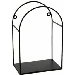 Gicos - Mensola da parete in metallo nera Serie Industrial - h30cm