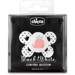 ARTSANA CHICCO CHICCO SUCCHIETTO COMFORT BLACK&WITHE SILICONE 0-6 MESI